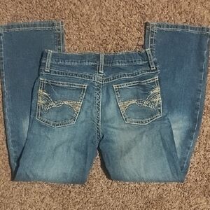 Wrangler Kids Blue Jeans with Embroidered Pockets